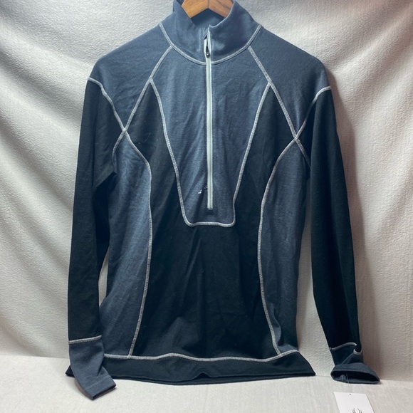 Spyder west elevation 1/2 zip base layer  pullover jacket gray size large - Picture 1 of 5